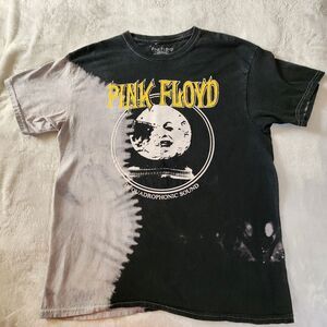 Pink Floyd Tie Dyed Tshirt With Moon Graphics Size Medium